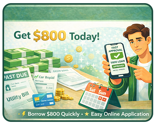 Get 800 Dollar Loans 