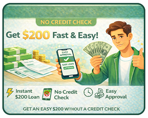 Borrow $200 Instantly